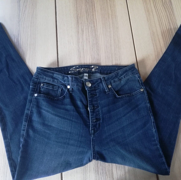 Seven7 Size 10 Blue Skinny Jeans - Picture 2 of 11